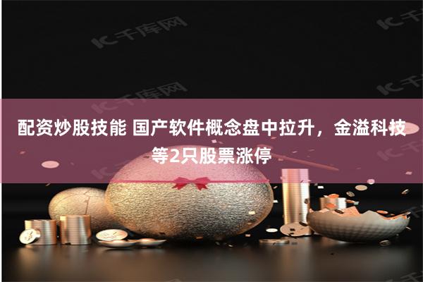 配资炒股技能 国产软件概念盘中拉升，金溢科技等2只股票涨停